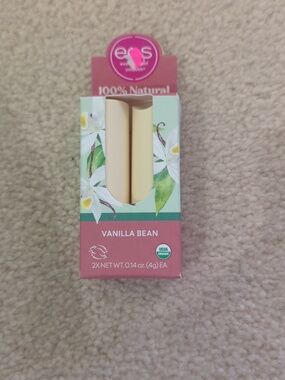eos 100% Natural & Organic Lip Balm- Vanilla Bean, 0.14 oz, 2-Pack